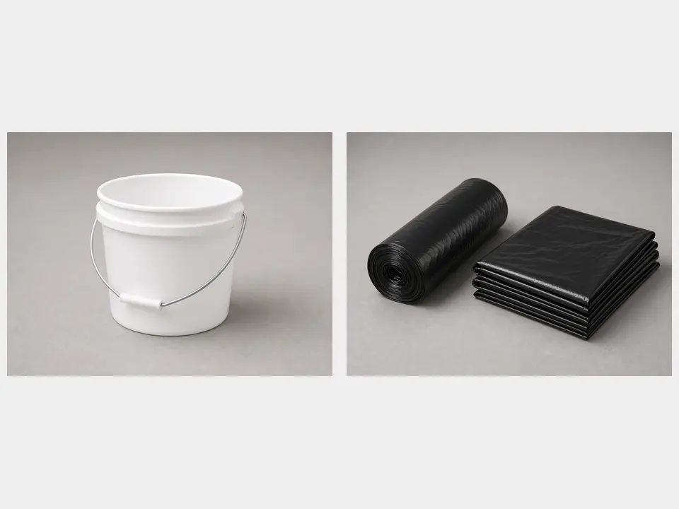 Bucket or heavy trash bag tool