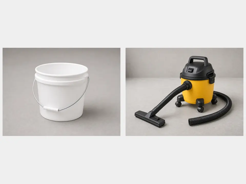 Bucket or shop vacuum tool