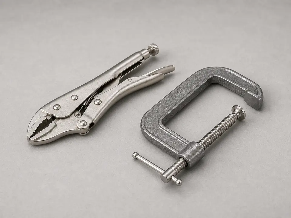 Locking pliers or C-clamp tool