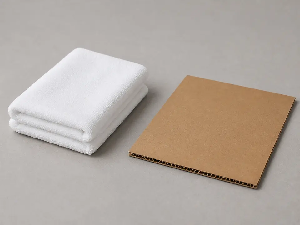 Towel or cardboard tool