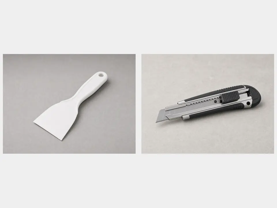 Caulk scraper or utility knife tool