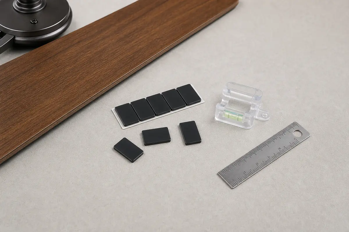 Ceiling fan balancing kit with blade weights and clip