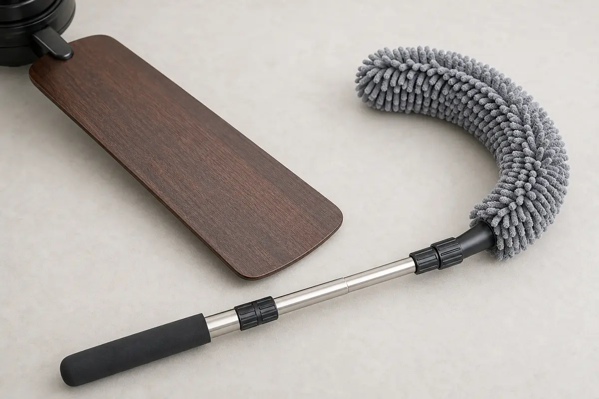 Extendable microfiber ceiling fan blade duster
