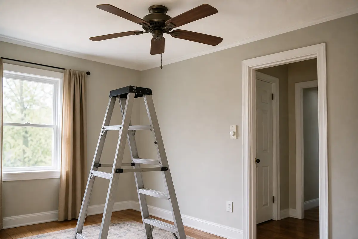 Stable step ladder for ceiling fan not working