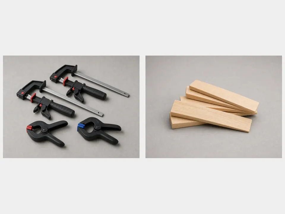 Clamp or temporary support block tool