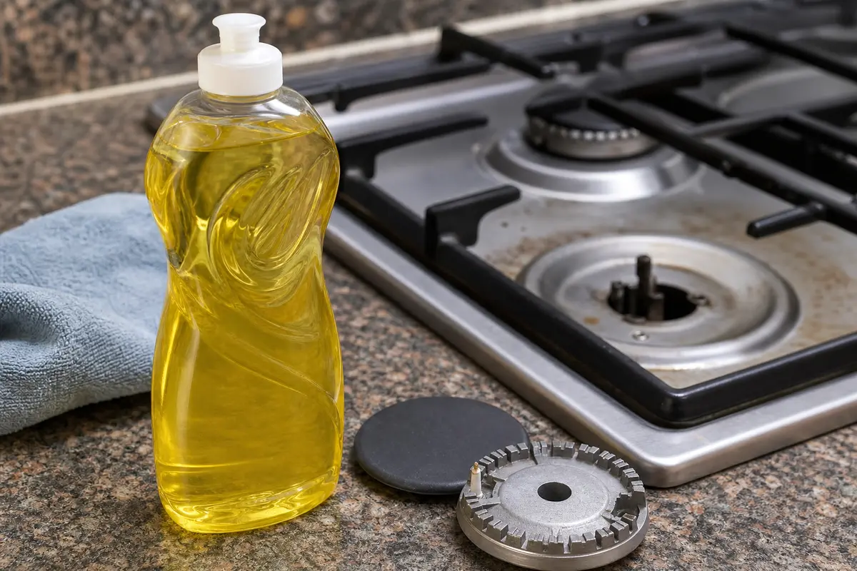 Mild dish soap for cooktop burner keeps clicking