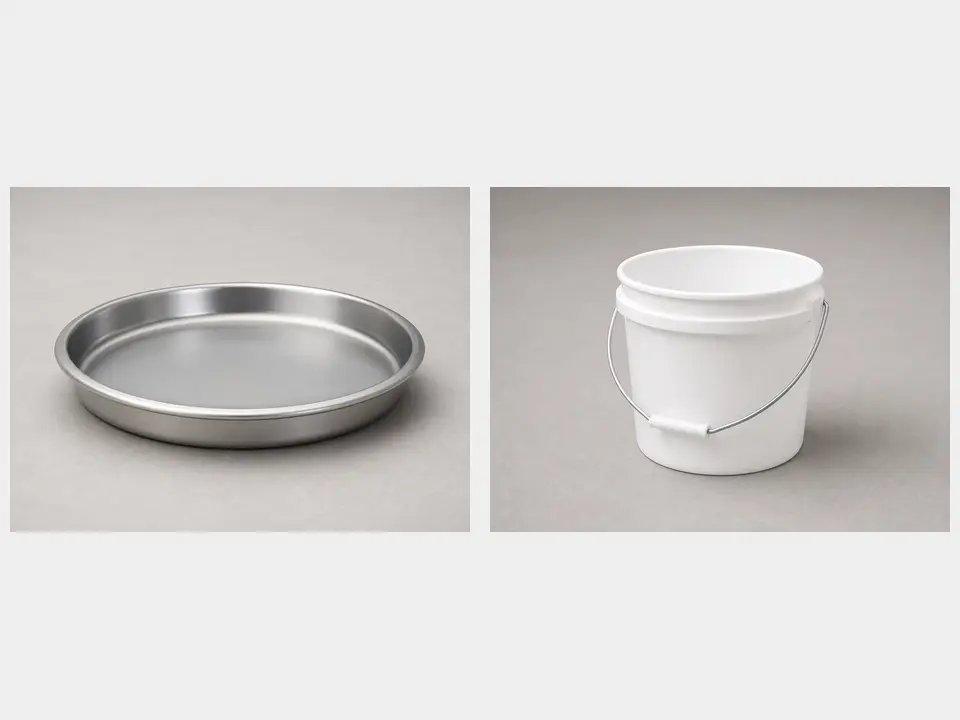 Small bucket or deep pan tool