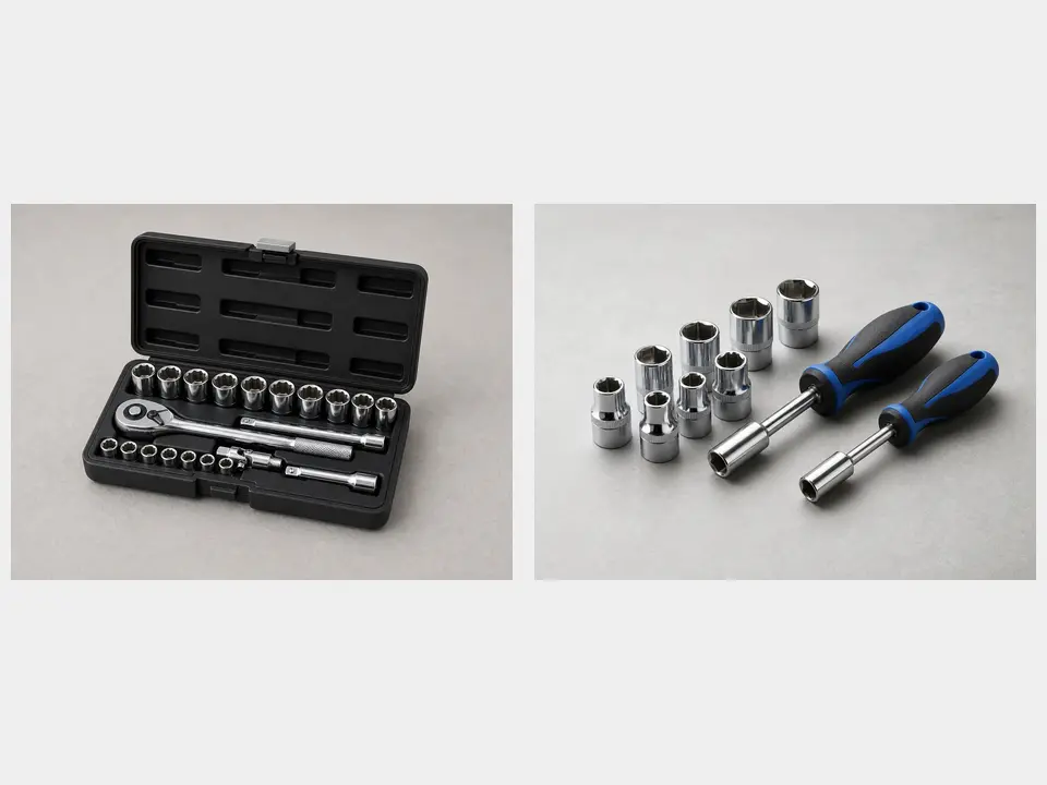 Deep socket or nut driver set tool