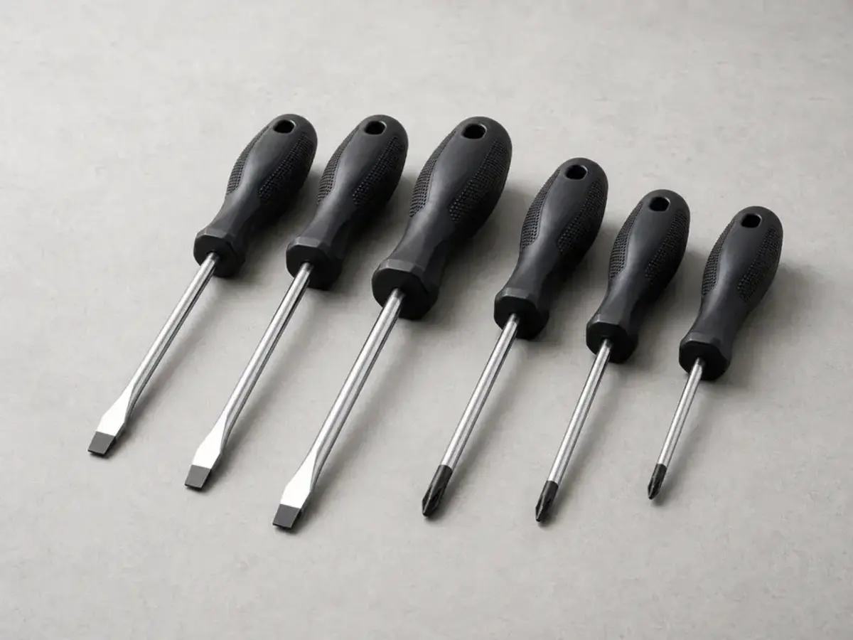 Phillips screwdriver set for removing accessible dehumidifier cabinet screws