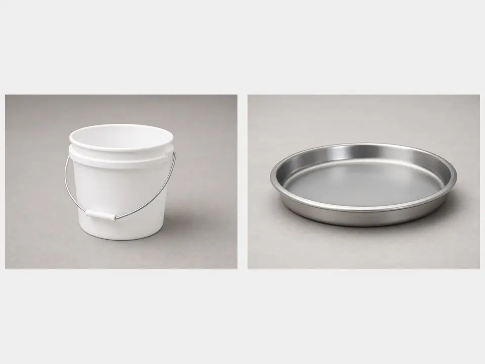 Small bucket or dish pan tool