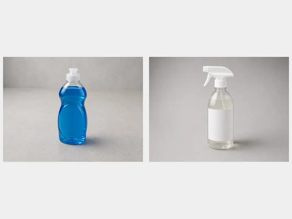 Mild degreaser or dish soap tool