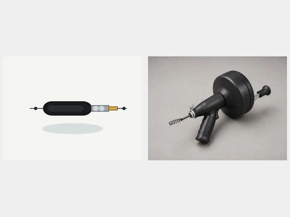 Drain bladder or small hand auger tool