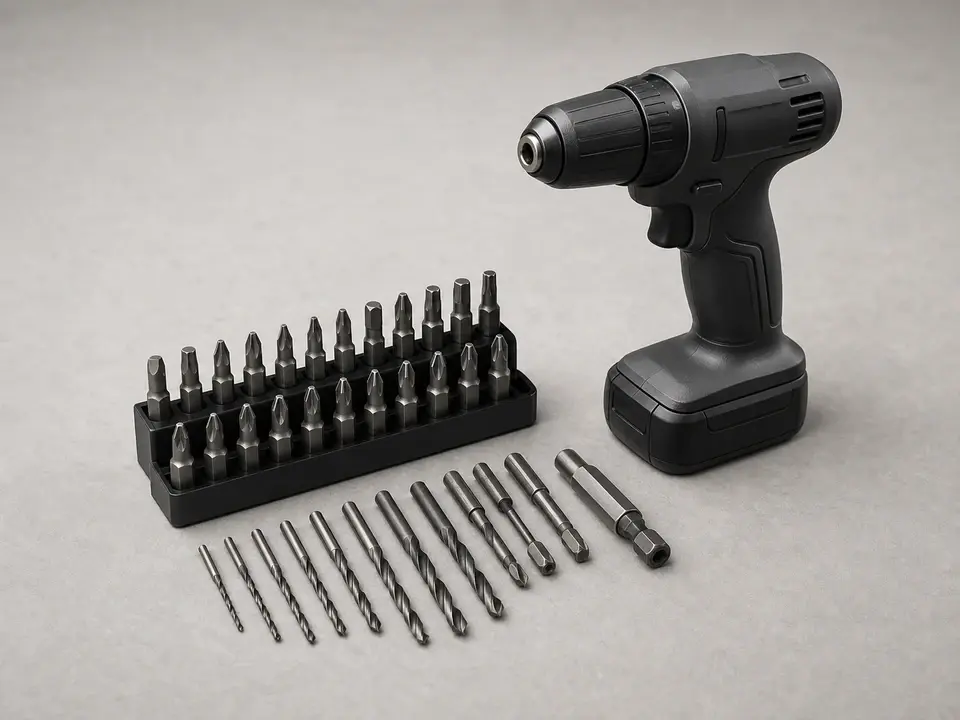 Drill and drill bit set tool
