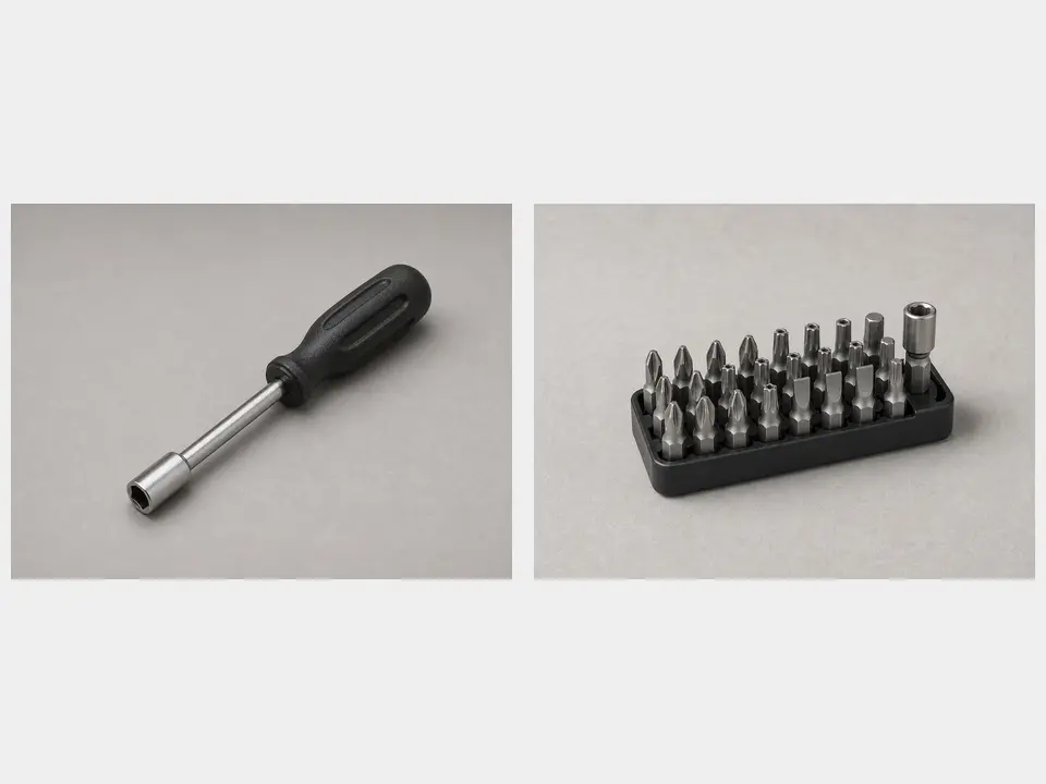 Nut driver or driver bit set tool