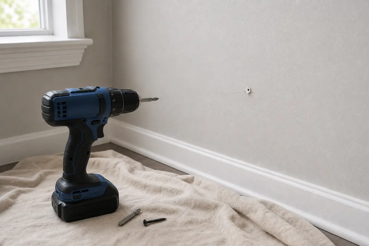 Drill driver used only after a drywall fastener pop has been confirmed
