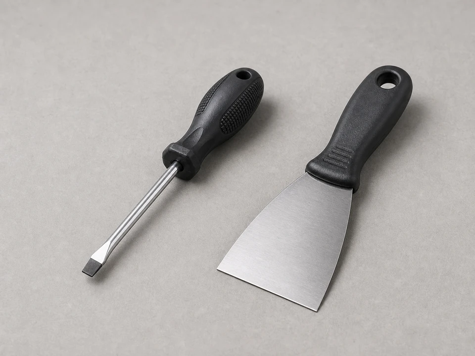Putty knife or flat screwdriver tool