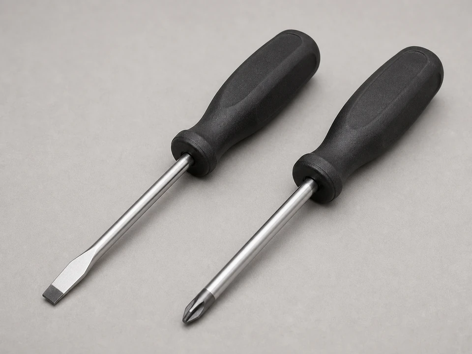 Flathead and Phillips screwdriver tool