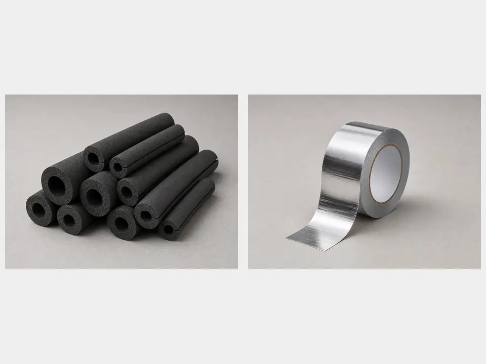 Foam insulation tape or HVAC foil tape tool