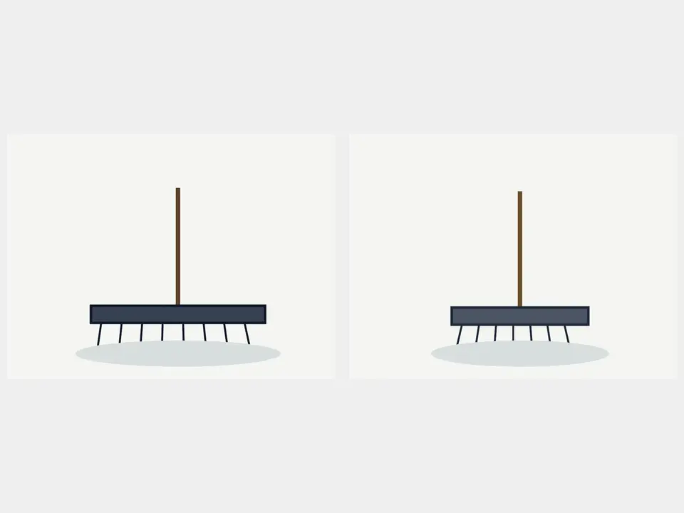 Steel garden rake or grading rake tool
