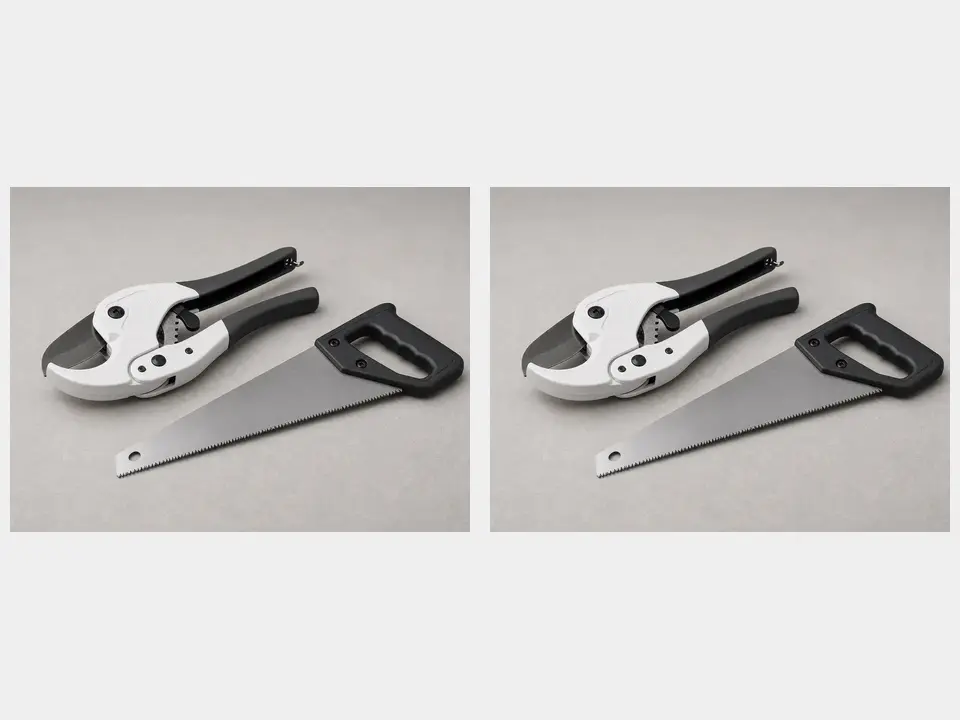 Hacksaw or PVC pipe saw tool