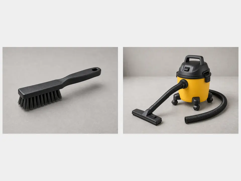 Shop vacuum or hand brush tool