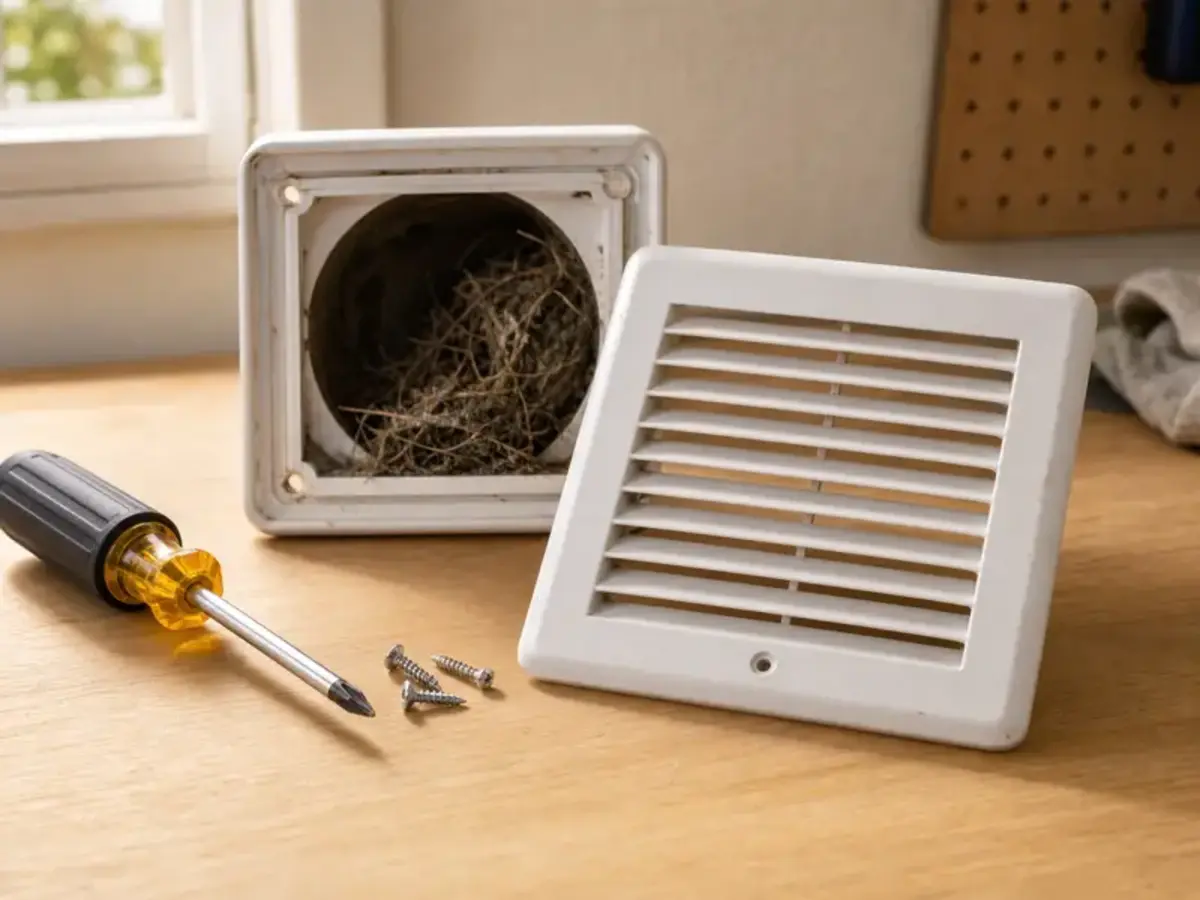 Screwdriver for replacing an inactive bathroom exhaust vent cover