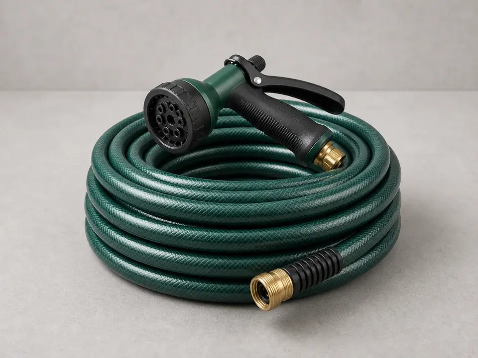 Hose with spray nozzle tool