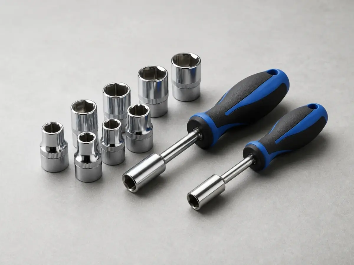 Nut driver set for dryer roller and blower inspection