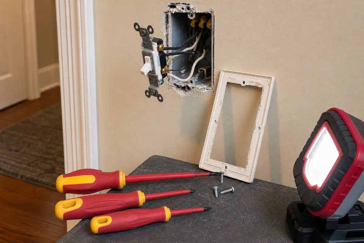 Insulated screwdriver set for light switch not working