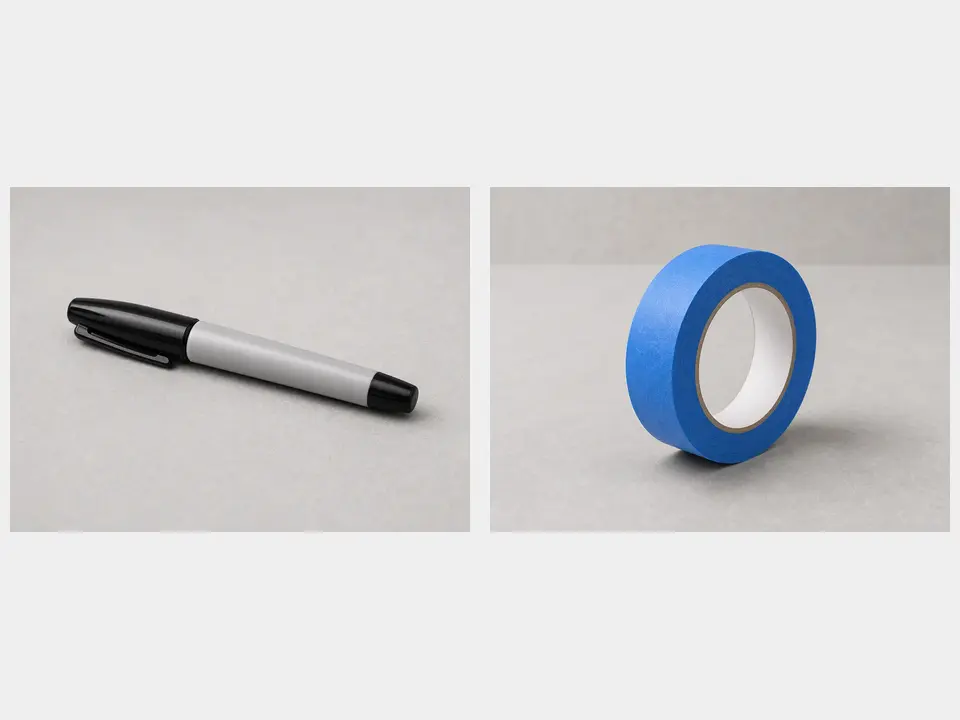 Marker or painter's tape tool