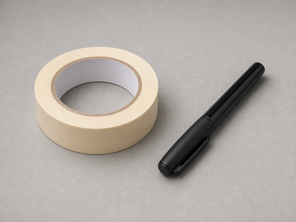 Masking tape and marker tool