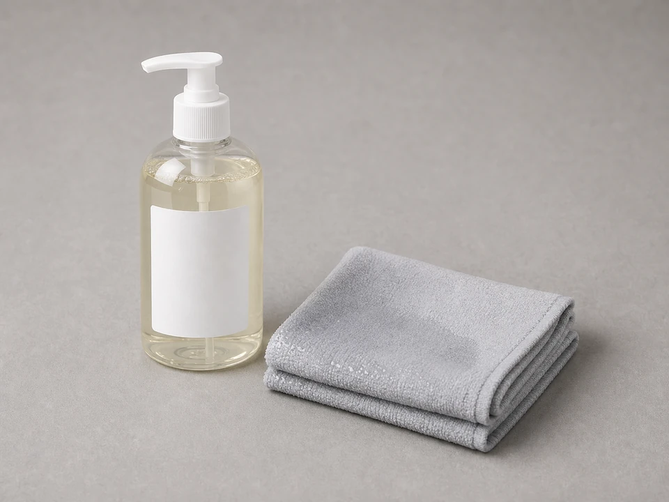 Mild cleaner and rag tool