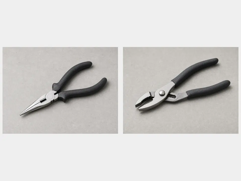 Slip-joint or needle-nose pliers tool