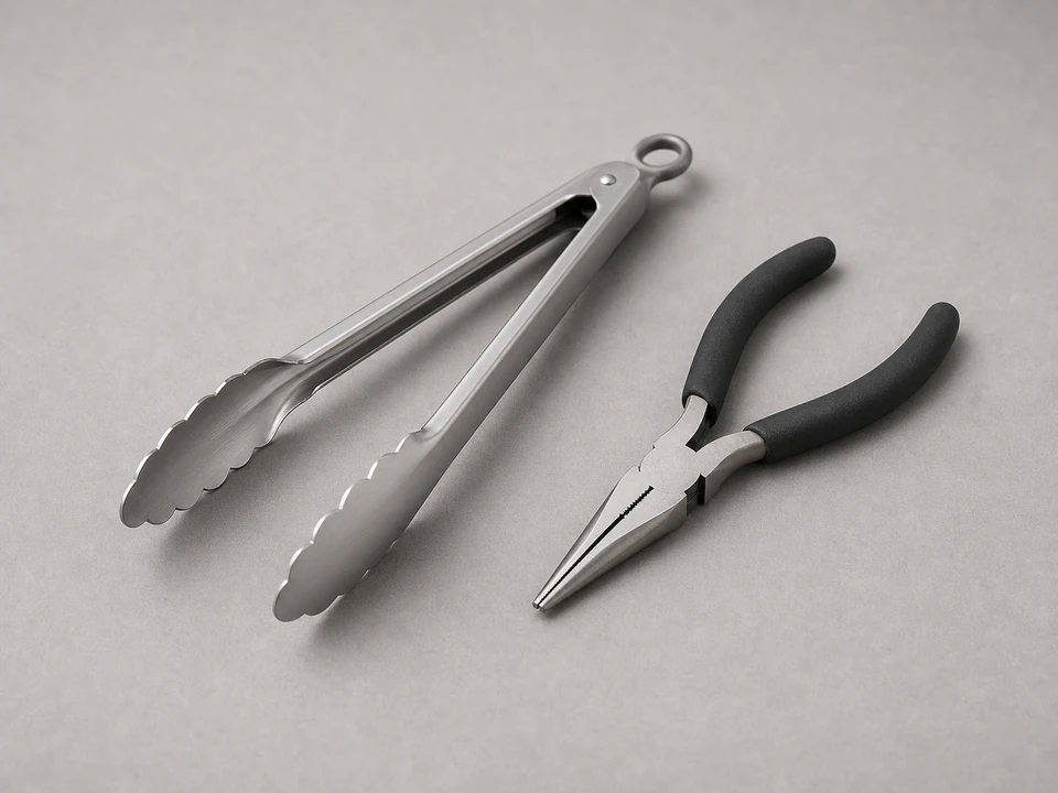 Tongs or needle-nose pliers tool