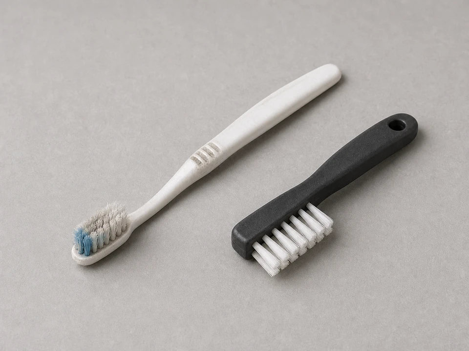 Old toothbrush or small nylon brush tool