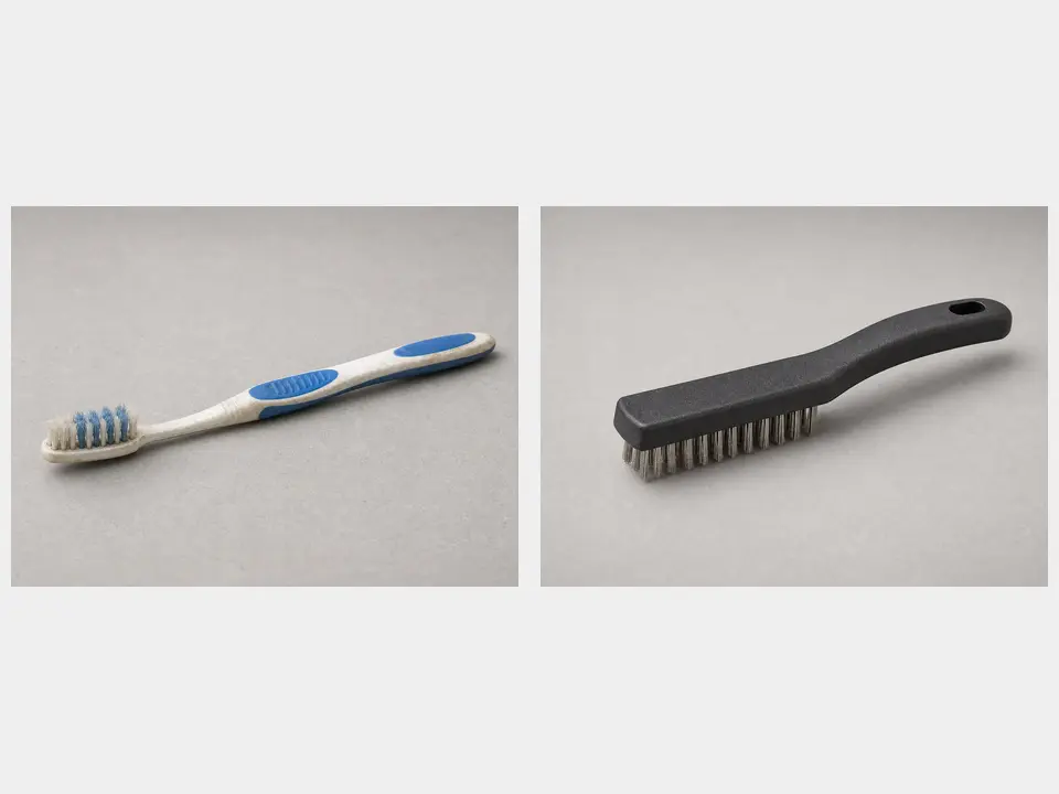 Small wire brush or old toothbrush tool