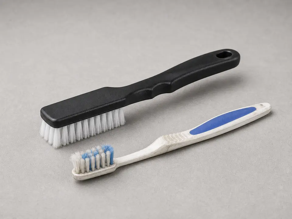 Soft nylon brush or old toothbrush tool