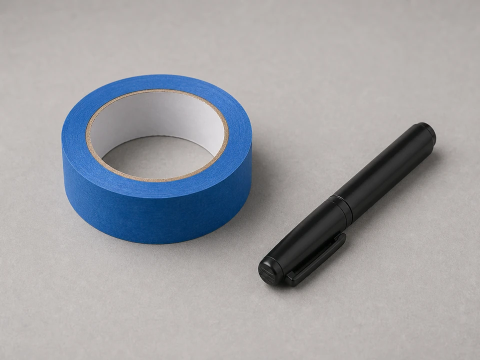 Painter's tape and marker tool