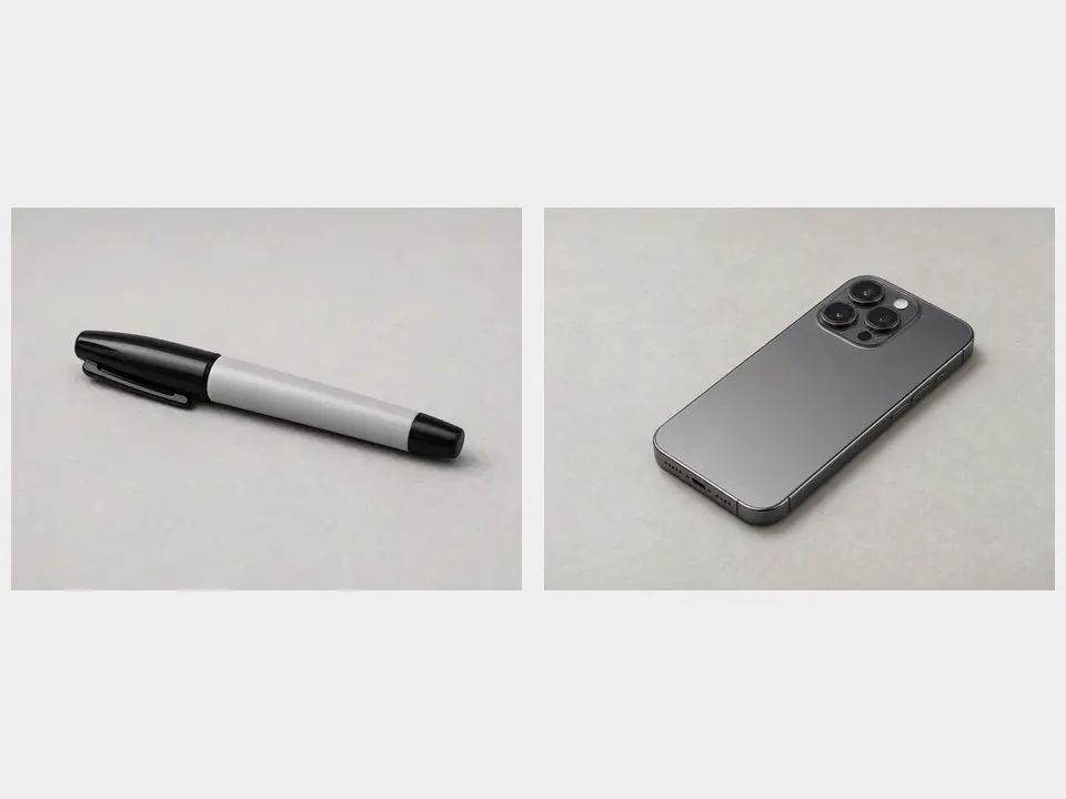 Permanent marker or phone camera tool