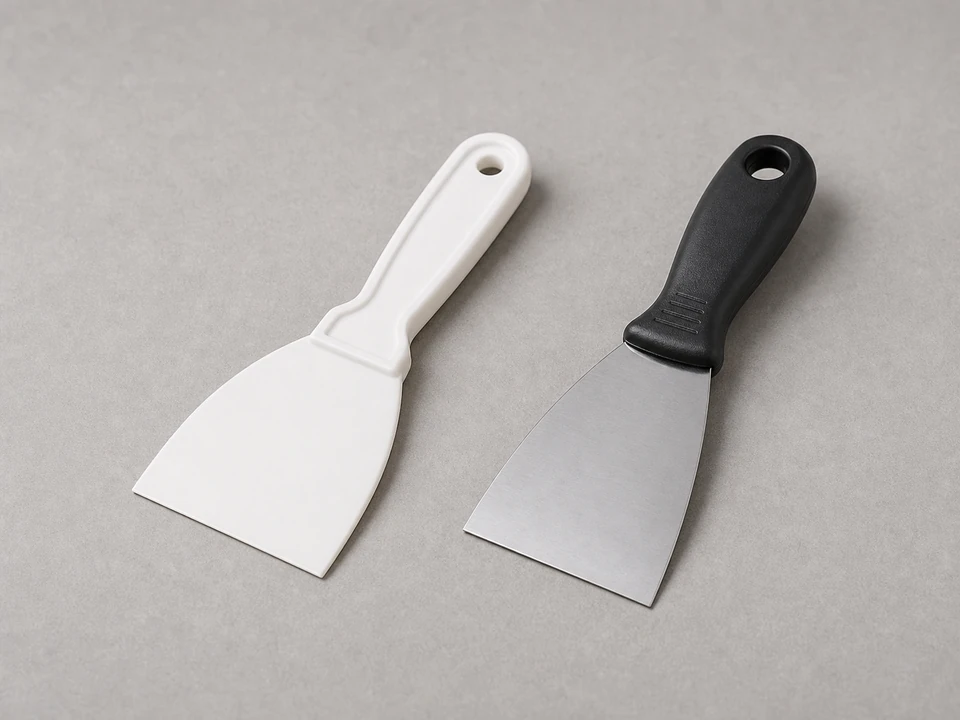Putty knife or plastic scraper tool