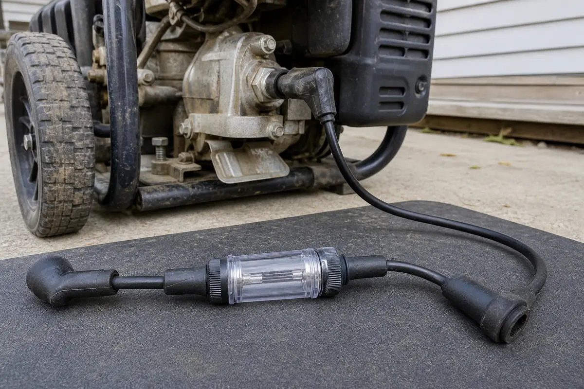 Inline spark tester for pressure washer not starting