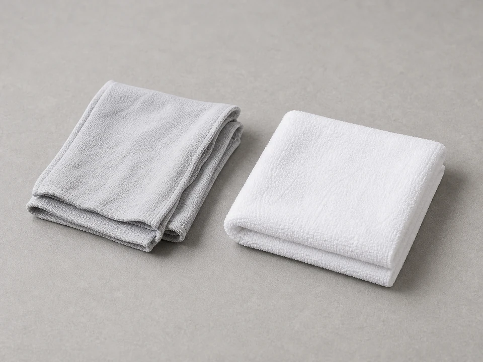 Rag or small towel for catching water under a leaking hose bib handle