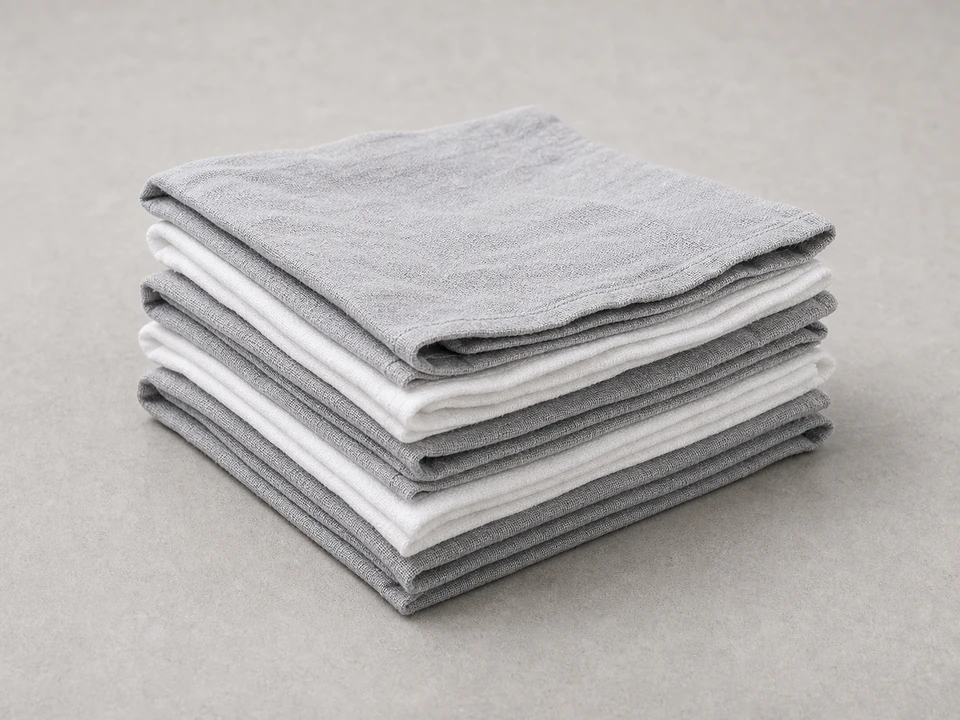 Clean rag for drying the outdoor faucet stem area during leak checks