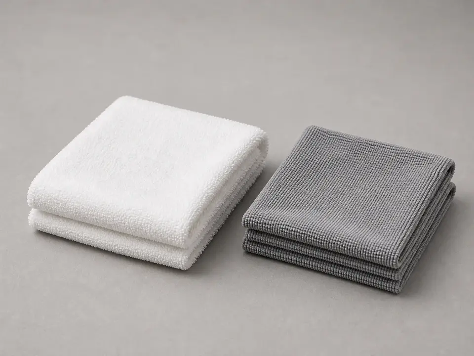 Absorbent shop towels for drying the refrigerator floor below the crisper drawers