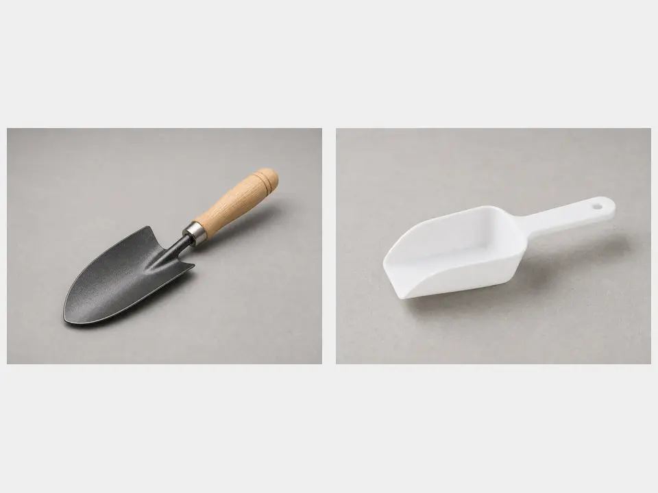 Small hand trowel or scoop tool