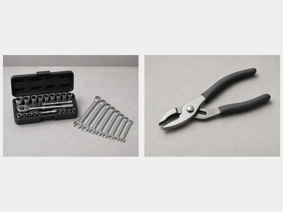 Second wrench or slip-joint pliers tool