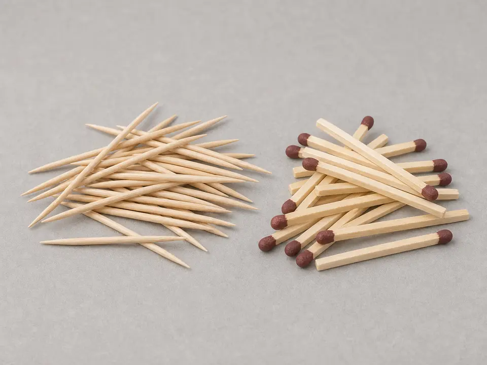 Wooden toothpicks, golf tees, or small wood dowel tool