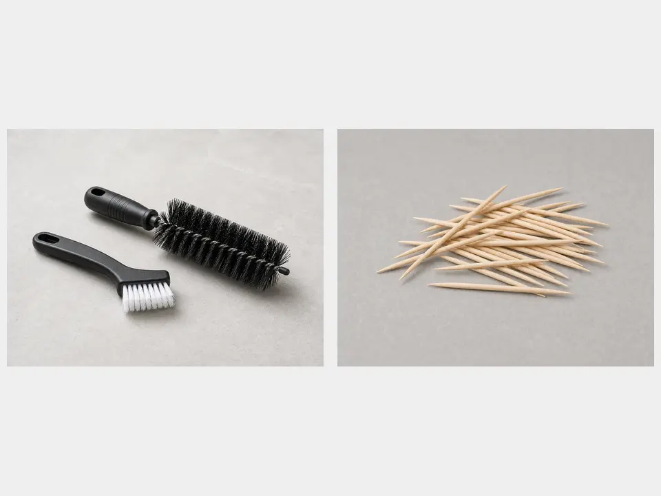 Soft brush or toothpick tool