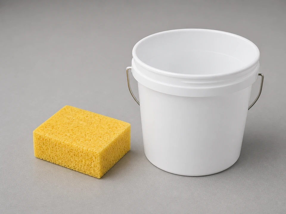 Sponge and small bucket tool