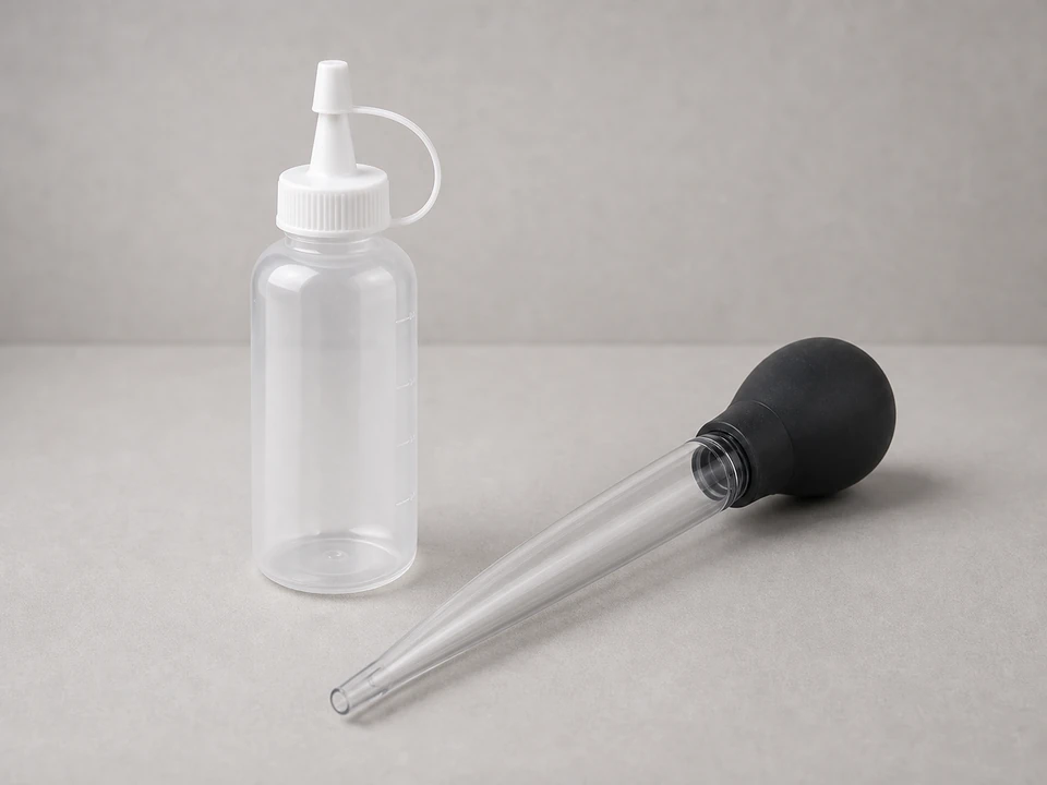 Turkey baster or squeeze bottle tool